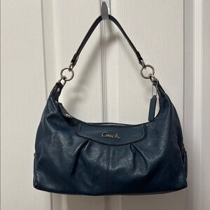 Coach Blue Leather Shoulder Bag